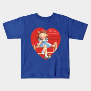 Retro Valentine's Day Heart Kids T-Shirt